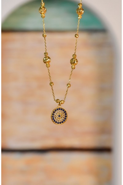 DORİKALI NAZAR BONCUK KOLYE 22 AYAR A066626 DORİKALI NAZAR BONCUK KOLYE 22 AYAR A066626