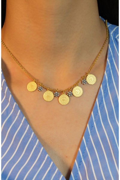 REŞAT ÇEYREKLİ BEŞİ BİR YERDE KOLYE 22 AYAR A067190 REŞAT ÇEYREKLİ BEŞİ BİR YERDE KOLYE 22 AYAR A067190