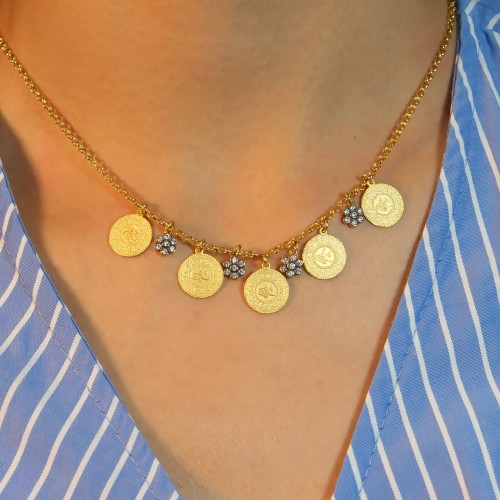 REŞAT ÇEYREKLİ BEŞİ BİR YERDE KOLYE 22 AYAR A067190 REŞAT ÇEYREKLİ BEŞİ BİR YERDE KOLYE 22 AYAR A067190