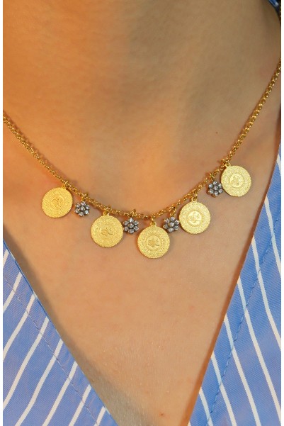 REŞAT ÇEYREKLİ BEŞİ BİR YERDE KOLYE 22 AYAR A067190 REŞAT ÇEYREKLİ BEŞİ BİR YERDE KOLYE 22 AYAR A067190