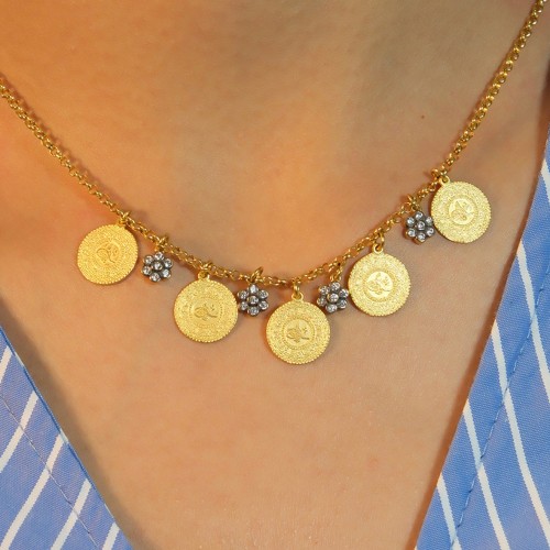 REŞAT ÇEYREKLİ BEŞİ BİR YERDE KOLYE 22 AYAR A067190 REŞAT ÇEYREKLİ BEŞİ BİR YERDE KOLYE 22 AYAR A067190