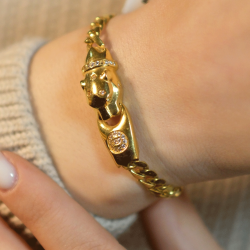 PANTER BAŞLI BİLEKLİK 22 AYAR A068109 PANTER BAŞLI BİLEKLİK 22 AYAR A068109