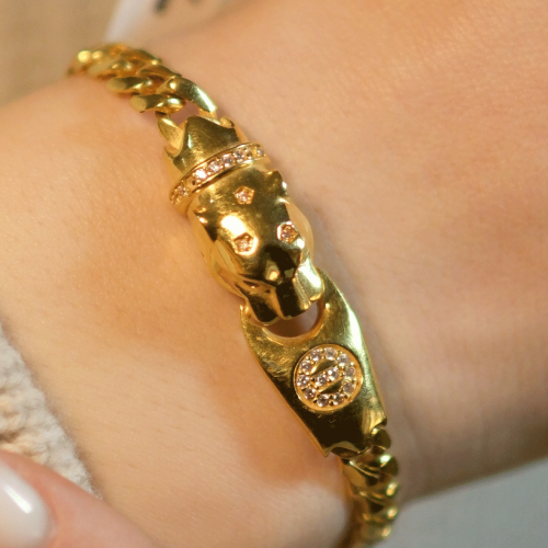 PANTER BAŞLI BİLEKLİK 22 AYAR A068109 PANTER BAŞLI BİLEKLİK 22 AYAR A068109