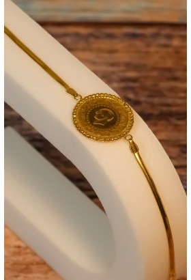 DORİKALI ÇEYREKLİ BALIK SIRTI BİLEKLİK 22 AYAR A068955