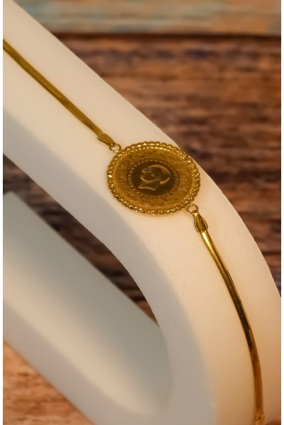 DORİKALI ÇEYREKLİ BALIK SIRTI BİLEKLİK 22 AYAR A068955