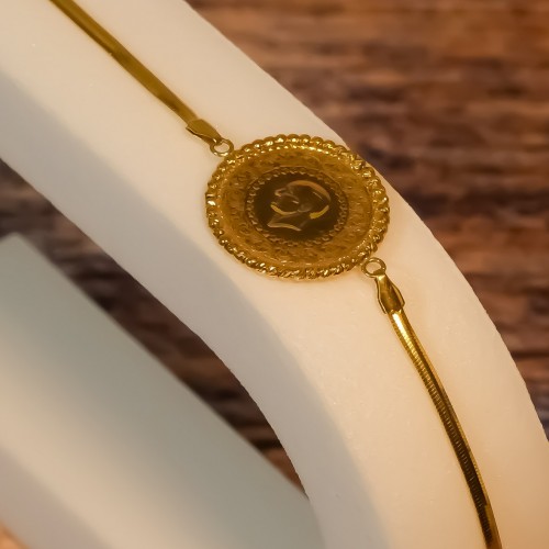 DORİKALI ÇEYREKLİ BALIK SIRTI BİLEKLİK 22 AYAR A068955 DORİKALI ÇEYREKLİ BALIK SIRTI BİLEKLİK 22 AYAR A068955