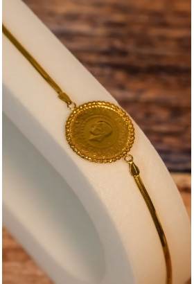 DORİKALI ÇEYREKLİ BALIK SIRTI BİLEKLİK 22 AYAR A068955