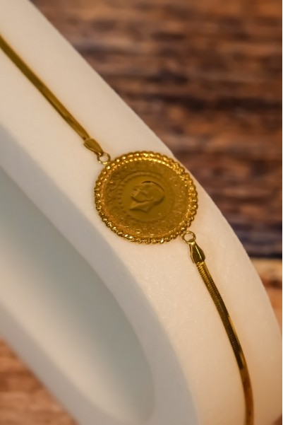 DORİKALI ÇEYREKLİ BALIK SIRTI BİLEKLİK 22 AYAR A068955