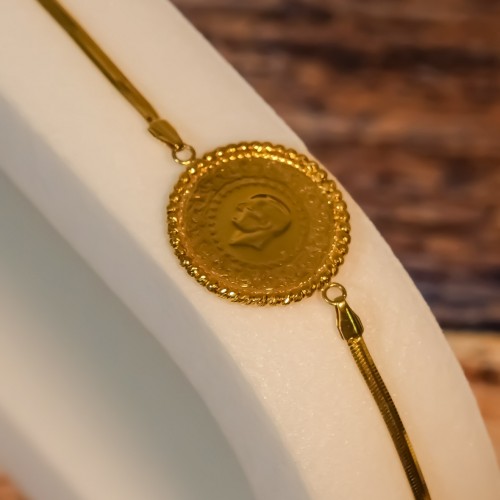 DORİKALI ÇEYREKLİ BALIK SIRTI BİLEKLİK 22 AYAR A068955 DORİKALI ÇEYREKLİ BALIK SIRTI BİLEKLİK 22 AYAR A068955