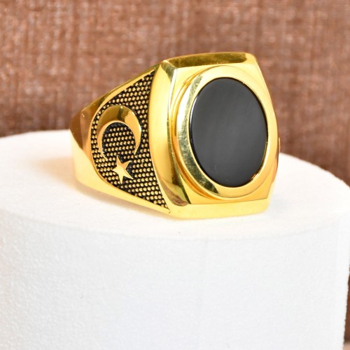 AY YILDIZ ERKEK YÜZÜK 22 AYAR A069750 AY YILDIZ ERKEK YÜZÜK 22 AYAR A069750