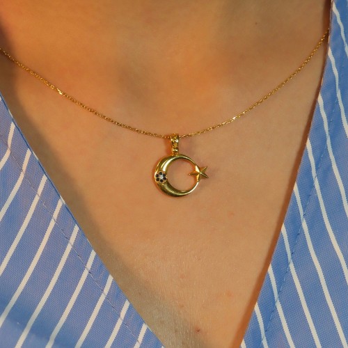 AY YILDIZ KOLYE 22 AYAR A070717