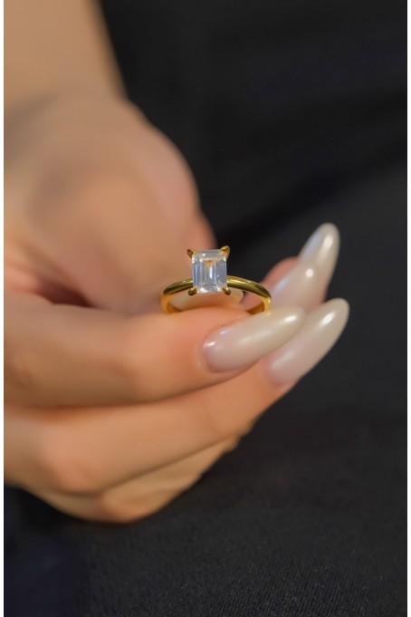 BAGET TAŞLI TEKTAŞ YÜZÜK 22 AYAR A072398