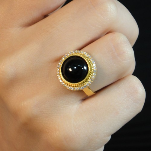 SİYAH TAŞLI YÜZÜK 22 AYAR A072412 SİYAH TAŞLI YÜZÜK 22 AYAR A072412