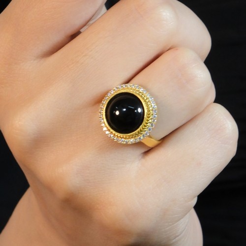 SİYAH TAŞLI YÜZÜK 22 AYAR A072412 SİYAH TAŞLI YÜZÜK 22 AYAR A072412