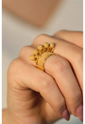 DORİKALI İKİSİ BİR ARADA YÜZÜK 22 AYAR A073401