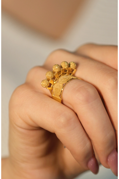 DORİKALI İKİSİ BİR ARADA YÜZÜK 22 AYAR A073401