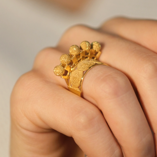 DORİKALI İKİSİ BİR ARADA YÜZÜK 22 AYAR A073401 DORİKALI İKİSİ BİR ARADA YÜZÜK 22 AYAR A073401