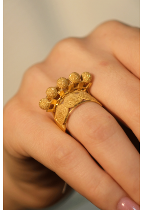 DORİKALI İKİSİ BİR ARADA YÜZÜK 22 AYAR A073401