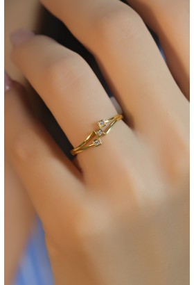 3 TAŞ ÇITIR YÜZÜK 22 AYAR A073479 3 TAŞ ÇITIR YÜZÜK 22 AYAR A073479