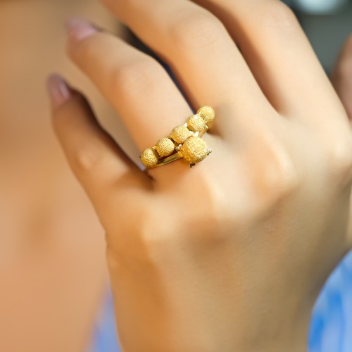 DORİKALI ÇİFT YÜZÜK 22 AYAR A074072 DORİKALI ÇİFT YÜZÜK 22 AYAR A074072