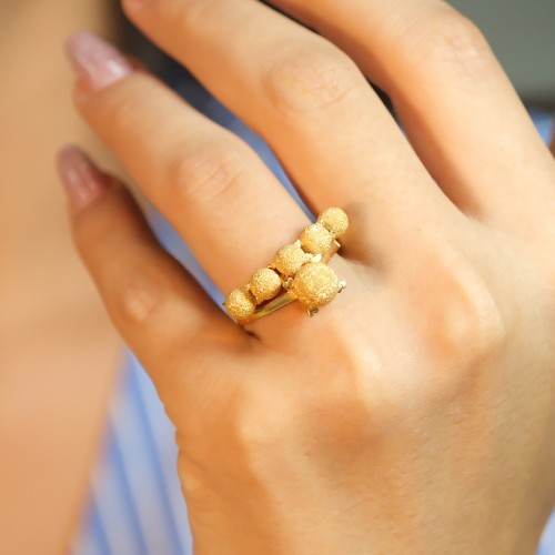 DORİKALI ÇİFT YÜZÜK 22 AYAR A074072 DORİKALI ÇİFT YÜZÜK 22 AYAR A074072