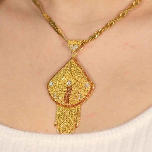 PÜSKÜLLÜ HİNT İŞİ KOLYE 22 AYAR A074131 PÜSKÜLLÜ HİNT İŞİ KOLYE 22 AYAR A074131