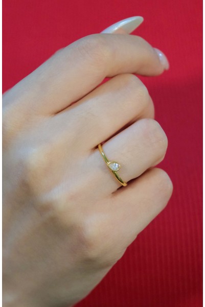 DAMLA MODEL TEKTAŞ YÜZÜK 22 AYAR A074571