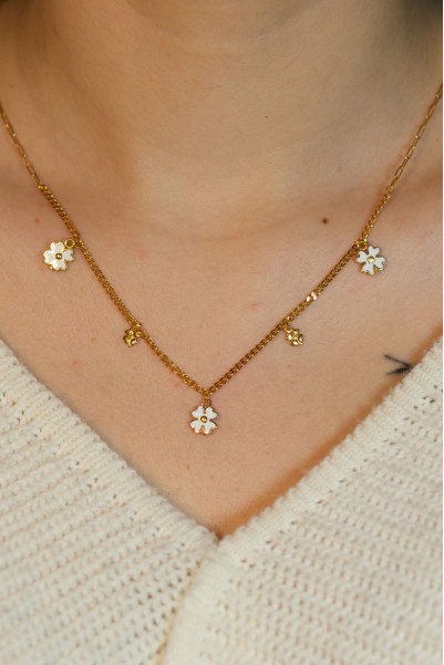 BEYAZ YONCA KOLYE 22 AYAR A074923 BEYAZ YONCA KOLYE 22 AYAR A074923