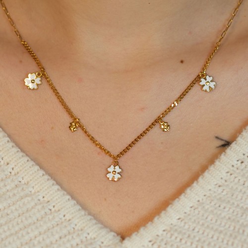 BEYAZ YONCA KOLYE 22 AYAR A074923