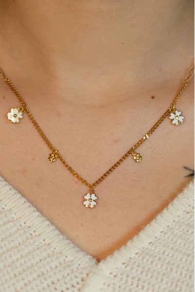 BEYAZ YONCA KOLYE 22 AYAR A074923 BEYAZ YONCA KOLYE 22 AYAR A074923