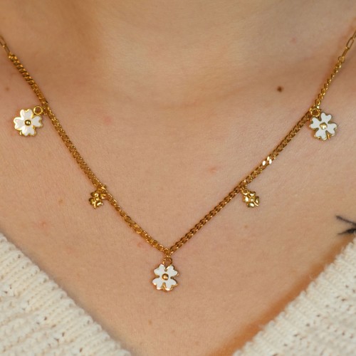 BEYAZ YONCA KOLYE 22 AYAR A074923