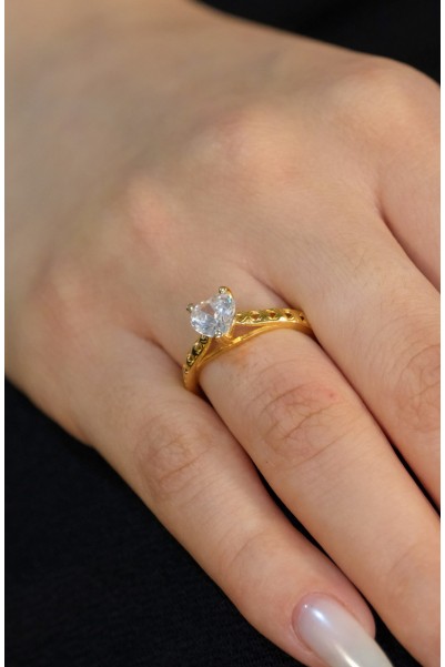 KALPLİ TEKTAŞ YÜZÜK 22 AYAR A075158