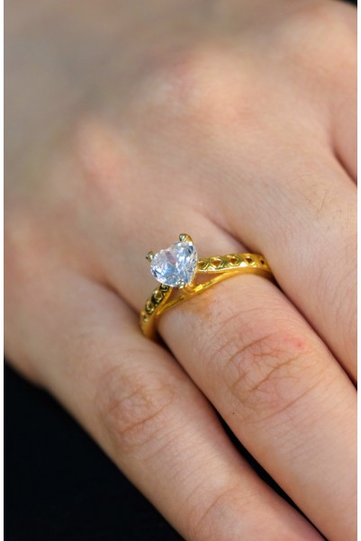 KALPLİ TEKTAŞ YÜZÜK 22 AYAR A075158