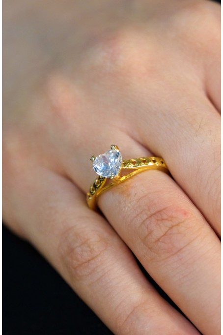 KALPLİ TEKTAŞ YÜZÜK 22 AYAR A075158