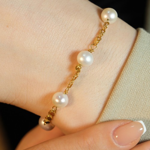 İNCİLİ PULLU ZİNCİR BİLEKLİK 22 AYAR A075280 İNCİLİ PULLU ZİNCİR BİLEKLİK 22 AYAR A075280