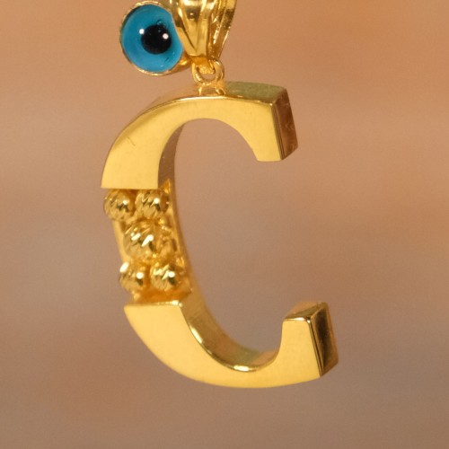 C HARF KOLYE 22 AYAR A075449 C HARF KOLYE 22 AYAR A075449