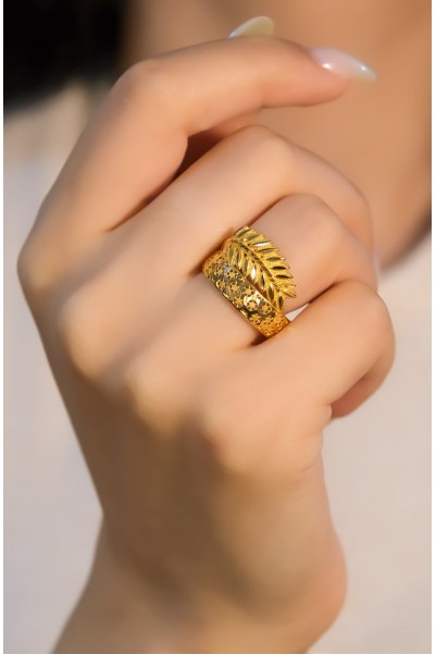 YAPRAK MODEL YÜZÜK 22 AYAR A075537