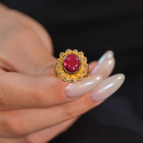 KIRMIZI TAŞLI YÜZÜK 22 AYAR A076132 KIRMIZI TAŞLI YÜZÜK 22 AYAR A076132