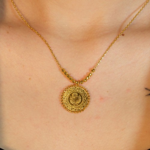 ÇEYREKLİ DORİKA KOLYE 22 AYAR A076773