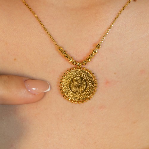 ÇEYREKLİ DORİKA KOLYE 22 AYAR A076773