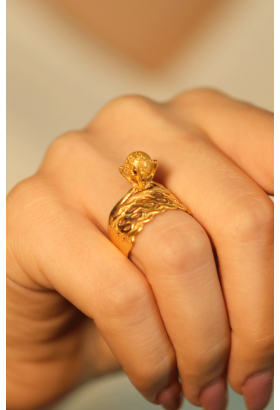 DORİKALI İKİSİ BİR ARADA YÜZÜK 22 AYAR A076924