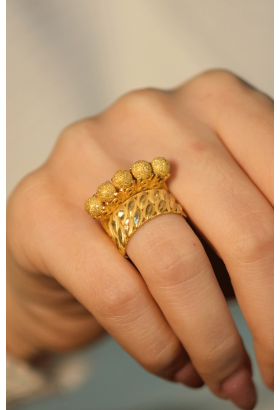 DORİKALI İKİSİ BİR ARADA YÜZÜK 22 AYAR A076925 DORİKALI İKİSİ BİR ARADA YÜZÜK 22 AYAR A076925