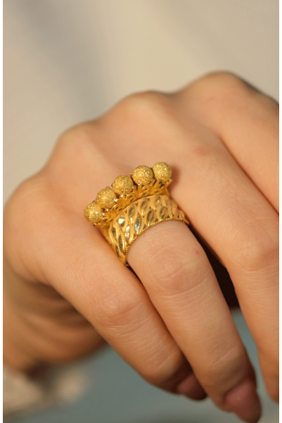 DORİKALI İKİSİ BİR ARADA YÜZÜK 22 AYAR A076925