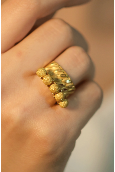 DORİKALI İKİSİ BİR ARADA YÜZÜK 22 AYAR A076925