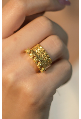 DORİKALI İKİSİ BİR ARADA YÜZÜK 22 AYAR A076954