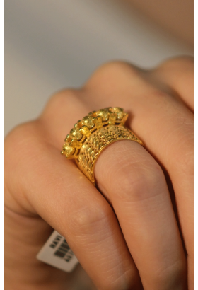 DORİKALI İKİSİ BİR ARADA YÜZÜK 22 AYAR A076954