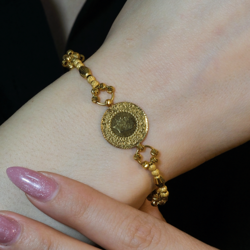 DORİKALI ÇEYREKLİ BİLEKLİK 22 AYAR A077023 DORİKALI ÇEYREKLİ BİLEKLİK 22 AYAR A077023