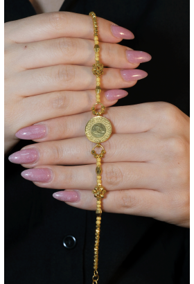 DORİKALI ÇEYREKLİ BİLEKLİK 22 AYAR A077023