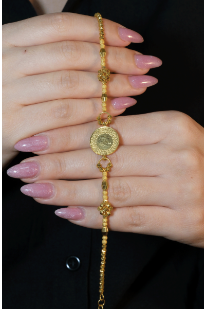 DORİKALI ÇEYREKLİ BİLEKLİK 22 AYAR A077023