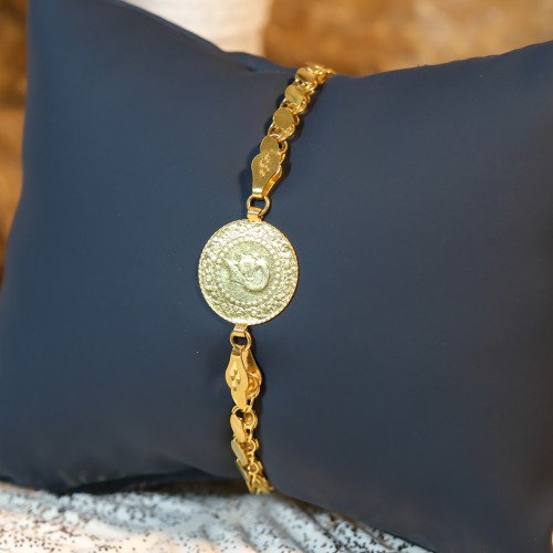 ÇEYREKLİ PULLU ZİNCİR BİLEKLİK 22 AYAR A077142 ÇEYREKLİ PULLU ZİNCİR BİLEKLİK 22 AYAR A077142